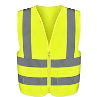 NEIKO 53948A High-Visibility Safety Vest with Reflective Strips for Emergency