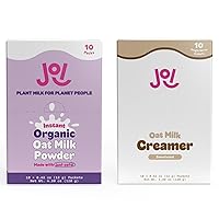 Oat Instant Creamer and Milk Bundle - 10ct Cartons by JOI - Dairy Free, Plant Based, Kosher, Organic Ingredients, Shelf-Stable. Perfect for Smoothies, Coffee, Protein Shakes, Overnight Oats. Singles.