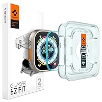 Spigen Tempered Glass Screen Protector [GlasTR EZ FIT] designed for Apple Watch Ultra 2 (49mm) / Ultra (49mm) - 2 Pack