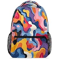 Pardick Backpacks for Girls Boys, Abstract Camo Travel Backpack Laptop Backpack Waterproof School Backpack Bookbags for Teens Kids Backpack with Multiple Pocket