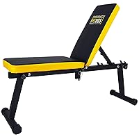 Heavy Duty Adjustable and Foldable Utility Weight Bench for Upright, Incline, Decline, and Flat Exercise