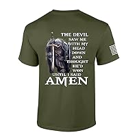 Mens Christian T-Shirt Devil Thought He'd Won Short Sleeve T-Shirt