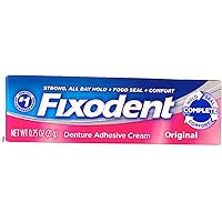Fixodent Denture Adhesive Cream, Original, Strong And Long Hold - 0.75 Oz by Fixodent