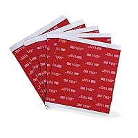3M VHB - Extra Strong Double-Sided Adhesive Pads, Easy Mounting for Auto, Home and Office, Daily Use for All You Need to Fix, Water and High Temperature Resistant, (3.93in x 3.93in) 5 Pieces
