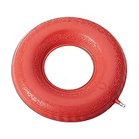 DMI Inflatable Ring Donut Seat Cushion Pillow for Hemorrhoid, Pregnancy, and Tailbone Pain, Red, 18 in