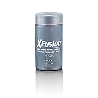 XFusion Keratin Hair Fibers - Black (3g Travel Size)