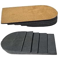 Adjustable Leg Length Discrepancy Heel Lifts Inserts Insoles - Pack of 2 (5 Layer Brown Small)