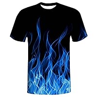 Men 3D Printed Short Sleeve T-Shirts Casual Graphics Tees