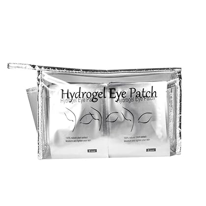 Qleng 110 Pairs Eyelash Extension Gel Patches Kit, Lash Extension Lint Free Under Hydrogel Eye Mask Pads Beauty Tool with Transparent Cosmetic Bag