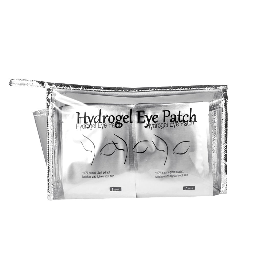 Qleng 110 Pairs Eyelash Extension Gel Patches Kit, Lash Extension Lint Free Under Hydrogel Eye Mask Pads Beauty Tool with Transparent Cosmetic Bag