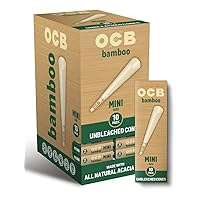 Bamboo Unbleached Pre-Rolled Rolling Paper Cones Mini (70mm) Size - 10 Cones