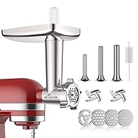Metal Meat Grinder Attachment for KitchenAid Stand Mixer,Meat Grinder KitchenAid Includes 4 Grinding Plates, 3 Sausage Stuffer Tubes, 2 Grinding Blades, Meat Grinder Attachment by Gvode