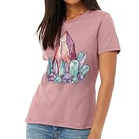 Cute Crystal Women's T-Shirt - Printed T-Shirt - Illustration Relaxed Tee
