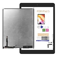 Screen Replacement for iPad 5 2017 9.7inch A1822 A1823（Not for Air 1） LCD Display and Touch Screen digitizer with Home Button & Free Tool Repair Kit & Screen Protector (Black)