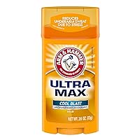 Arm & Hammer Deodorant 2.6 Ounce Solid Ultra Max Cool Blast (76ml) (2 Pack)