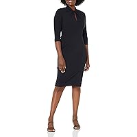 Donna Morgan Women's Knotted Crepe Sheath Dress