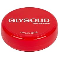Glysolid Glycerin Skin Cream - Thick, Smooth, and Silky - Trusted Formula for Hands, Feet and Body 3.38 fl oz (100ml Jar) - 12pack