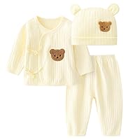 Newborn Pants and Tops Take Me Home 3 Piece Set Unisex Baby Kimono Shirt + Pants + Hat