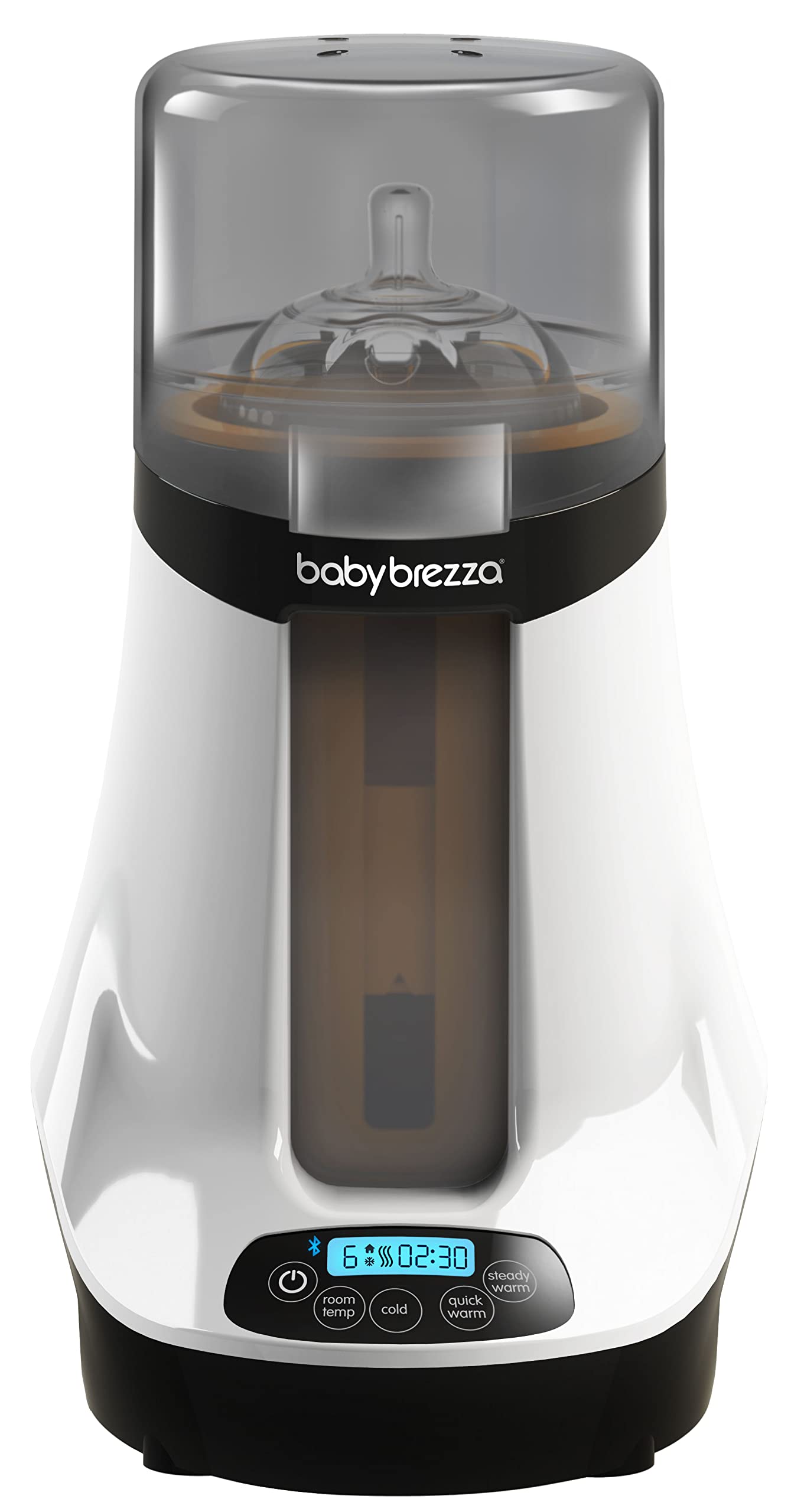 Baby Brezza Safe & Smart Electric Baby Bottle Warmer, Breastmilk Warmer + Baby Food Warmer + Defroster - Universal Warmer Fits All Feeding Bottles: Glass + Plastic – Wireless Bluetooth Control