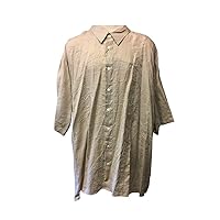 DREAMS Big and Tall 100% Linen Casual Shirts Patterned