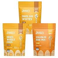 Judee's Small Egg Bundle: Whole Egg Powder 11 oz, Dried Egg White Protein 8 oz, Scrambled Egg Mix 11 oz