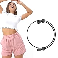 Adjustable Band, Tool for Sweater and Shirt, Belly Leaking Band, The Elastic Band to Change The Style of Your Tops (1PC, Black, Size: Small)