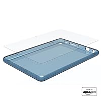 Made for Amazon Clear Case & Glass Screen Protector, for Fire HD 8 Tablet (2022 Release) | Blue