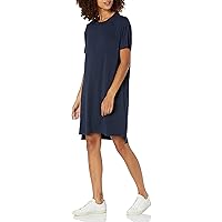Women's Jersey Oversized-Fit Short-Sleeve Pocket T-Shirt Dress (Previously Daily Ritual)