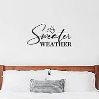 Sweater Weather Sticker for Wall Decoration Inspirational Wall Decor Black Motivational Wall Art School Classroom Words and Saying Motivational Friends Gift 22 Inch