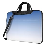 Ombre Textured Blue Print Large Capacity Portable Crossbody Cute Laptop Bag For Women Men, 13 14 15.6 in