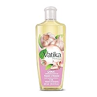 Vatika Naturals Enriched Hair Oil, Natural Moisturizing, Strengthening & Hair Oil Serum for Healthy Scalp, Nourishing Hair Oil for Soft, Manageable, Smooth & Silky Hair From Root to Tip (Garlic)