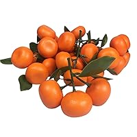 12 Clusters Each Clusters 3pcs Artificial Fruit Fake Simulation Fruit for Home Kitchen Party Photography Prop Wedding Decoration (12 Clusters Tangerines)