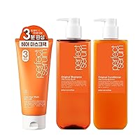 Mise En Scene Original Serum Trio - Shampoo & Conditioner & Hair Mask, Hair Pack for Damaged Hair, with Moroccan Oil