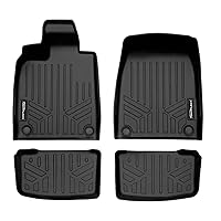 SMARTLINER - Custom Fit All Weather 2 Row Black Floor Mat Liner Set - Compatible with Audi e-tron GT/Audi RS e-tron GT - 2022-2023
