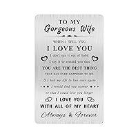 Wife Mothers' Day Gifts Card, Meaningful Wife Birthday Card, My Wife Christmas Gifts from Husband, Mothers Day Present for Anniversary
