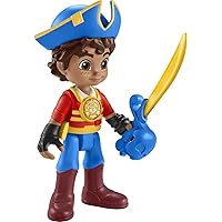 Fisher-Price Santiago of The Seas Pirate Toy Talking Santiago Figure with Lights for Preschool Pretend Play Ages 3+ Years