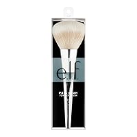 e.l.f. Precision Powder Brush for Detail Application, Synthetic, Silver
