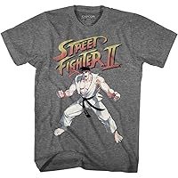Street Fighter Video Martial Arts Arcade Game Ryu Graphite Heather Adult T-Shirt