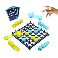 2023 New Bounce Off Party Game - Jumping Ball Table Game, Funny Desktop Bouncing Ball Game, Ping Pong Challenge Game W/ Pattern, Attractive Family Party Toy for 2-4 Palyers (1 PC)