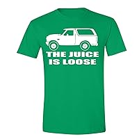 Men's Juice is Loose Bronco OJ Simpson Novelty Gag Crewneck Short Sleeve T-Shirt