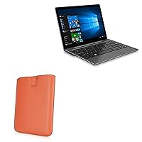 BoxWave Case for GPD P2 Max (Case by BoxWave) - Designio Leather Pouch, Padded Genuine Leather Pocket Sleeve Pouch for GPD P2 Max - Bold Orange