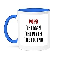 3dRose Pops The Man The Myth The Legend Mug, 1 Count (Pack of 1), Blue