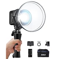SIRUI C60 LED Video Light, 60W COB Continuous Lighting for Photography, 5600K Daylight, CRI 96 TLCI 98, 13000Lux@1m, with Reflector, Bowens Mount, APP Control, Battery/APP Control