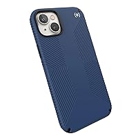 Speck iPhone 15 Plus Case - Built for MagSafe, Drop Protection Grip - for iPhone 15 Plus & iPhone 14 Plus - Soft Touch 6.7 Inch Phone Case - Presidio2 Grip Coastal Blue/Black/White, 150117-9974-15P