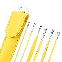1 Set Ear Picking Kit Ear Care Not Hurt The Ears Ear Pick Cleaning Ear Clean Tool Home Use Yellow