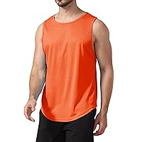 Men's Workout Fitness Sports Tank Tops Solid Color Basketball Training Sports T Shirt Quick Drying Sleeveless Shirts