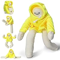 16 Inch Banana Doll Plush Stuffed Man Toy with Magnet, Funny Changeable Pillow Stress Release Hugs Toys Christmas Birthday Gifts for Kids Boys Girls