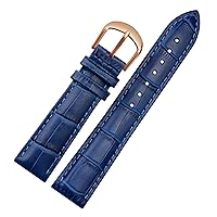 For brand Watch Bracelet Belt Woman Watchbands Genuine Leather Strap Watch Band 10 12 14 16 18 20 22mm Multicolor Watch Bands (Color : 10mm Gold Clasp, Size : 14mm)