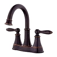Pfister Courant Bathroom Sink Faucet, 4-Inch Centerset, 2-Handle, 3-Hole, Tuscan Bronze Finish, LF048COYY