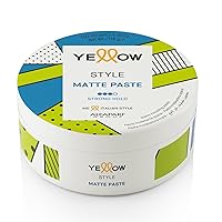 Yellow Style - Strong Hold Hair Paste - Matte Finish - Ideal for Sculpting or Tousled Looks - Long Lasting - Keeps Hair Soft and Hydrated - 4.16 oz.